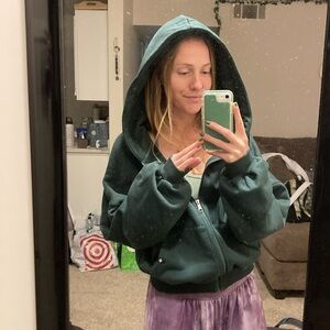 Popflex zip hoodie green